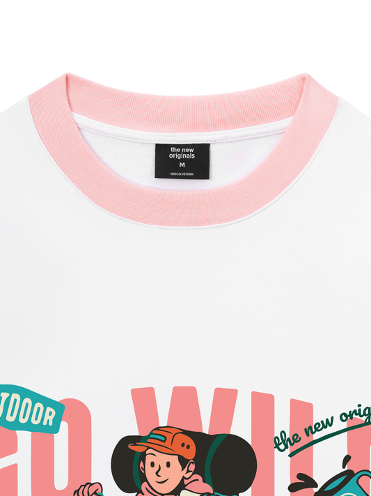 Áo Thun Ringer Relaxed Fit Go Wild Take A Hike