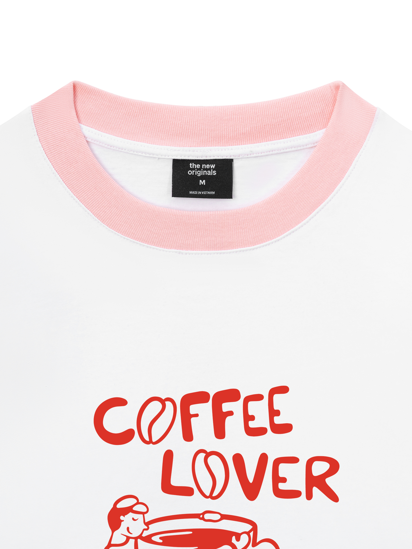 Áo Thun Ringer Relaxed Fit coffee lover club-01