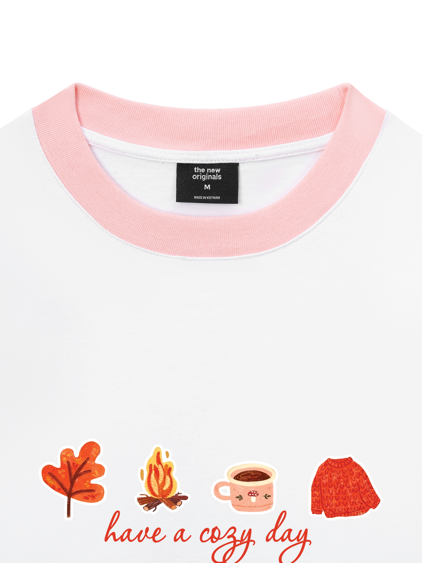 Áo Thun Ringer Relaxed Fit Autumn Vibes Have a Cozy