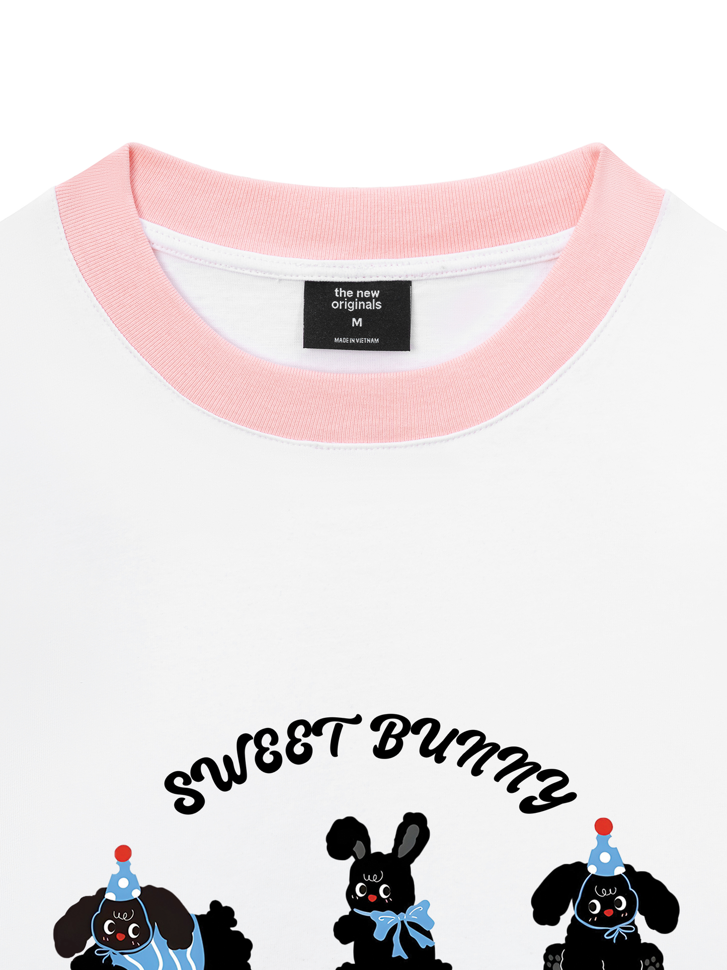 Áo Thun Ringer Relaxed Fit Sweet Bunny