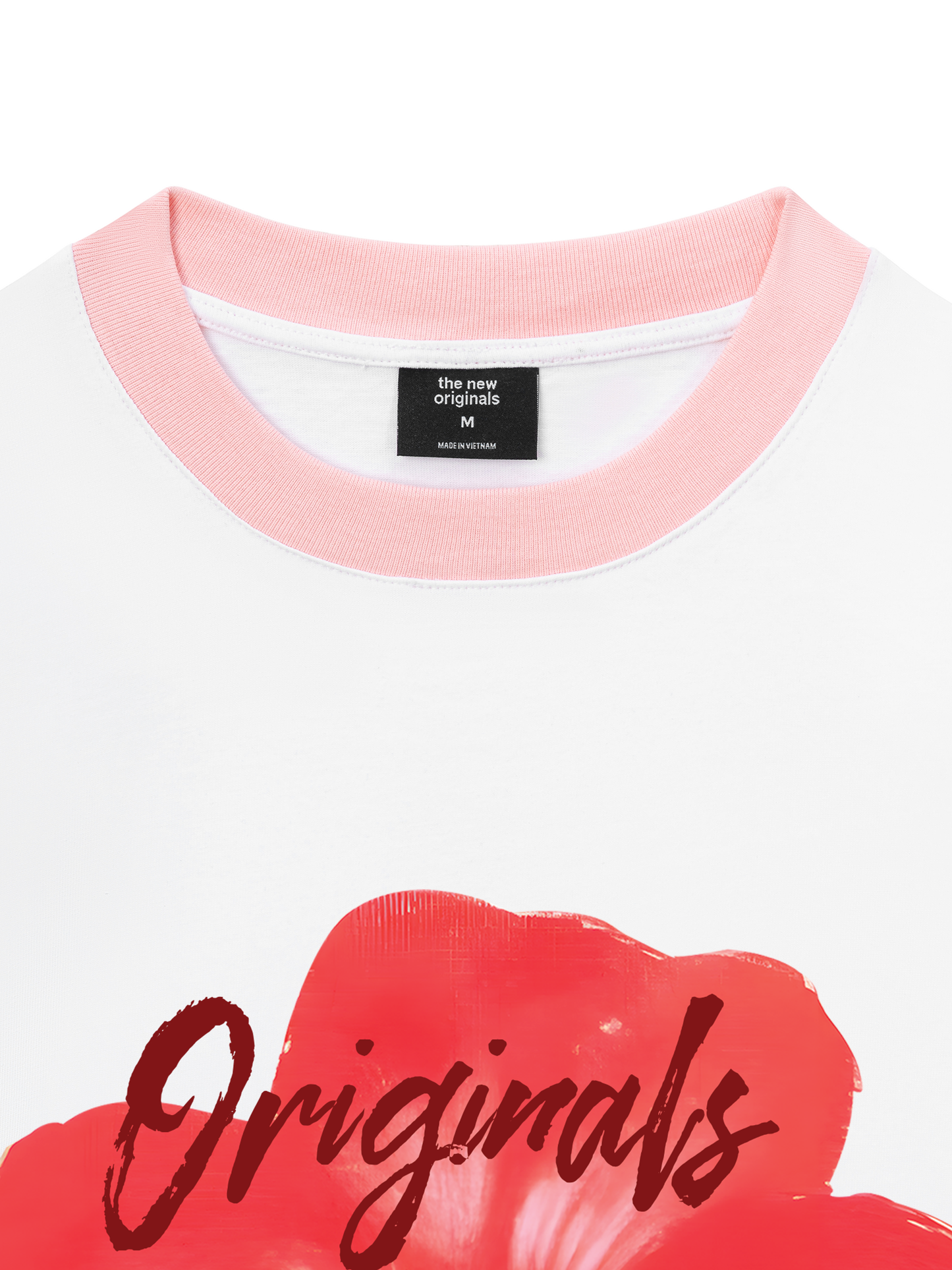 Áo Thun Ringer Relaxed Fit Summer Vibes Red Flower