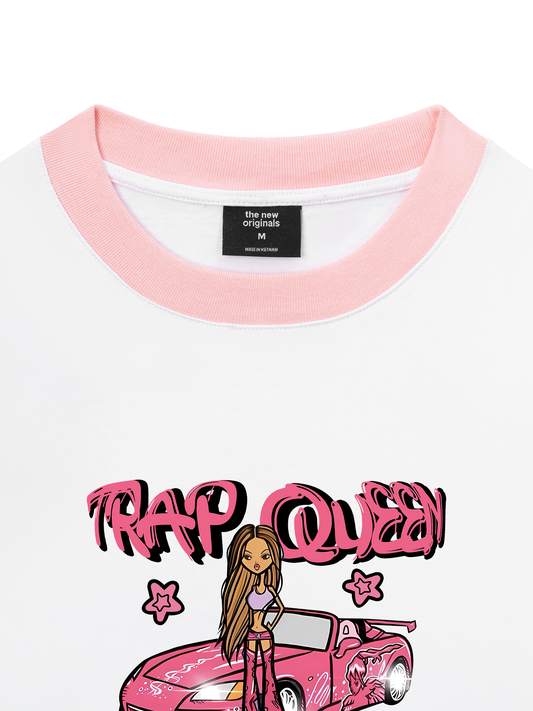 Áo Thun Ringer Relaxed Fit Weekend Trap Queen