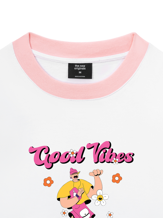 Áo Thun Ringer Relaxed Fit Weekend Goog Vibes Only