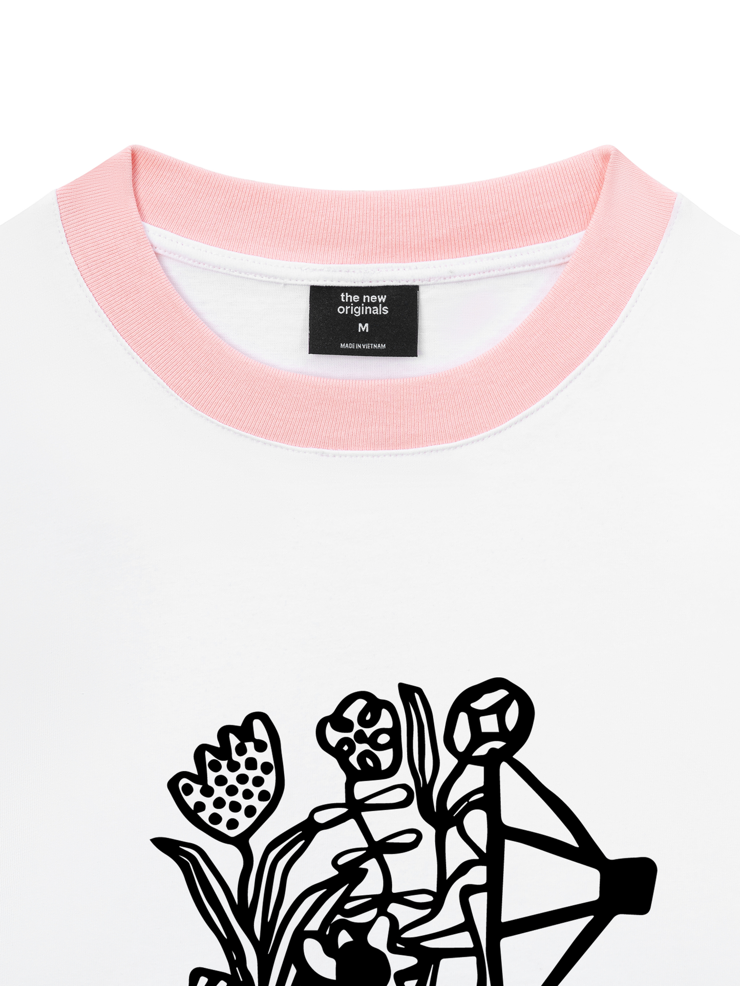 Áo Thun Ringer Relaxed Fit Coffee & Flowers Oversized