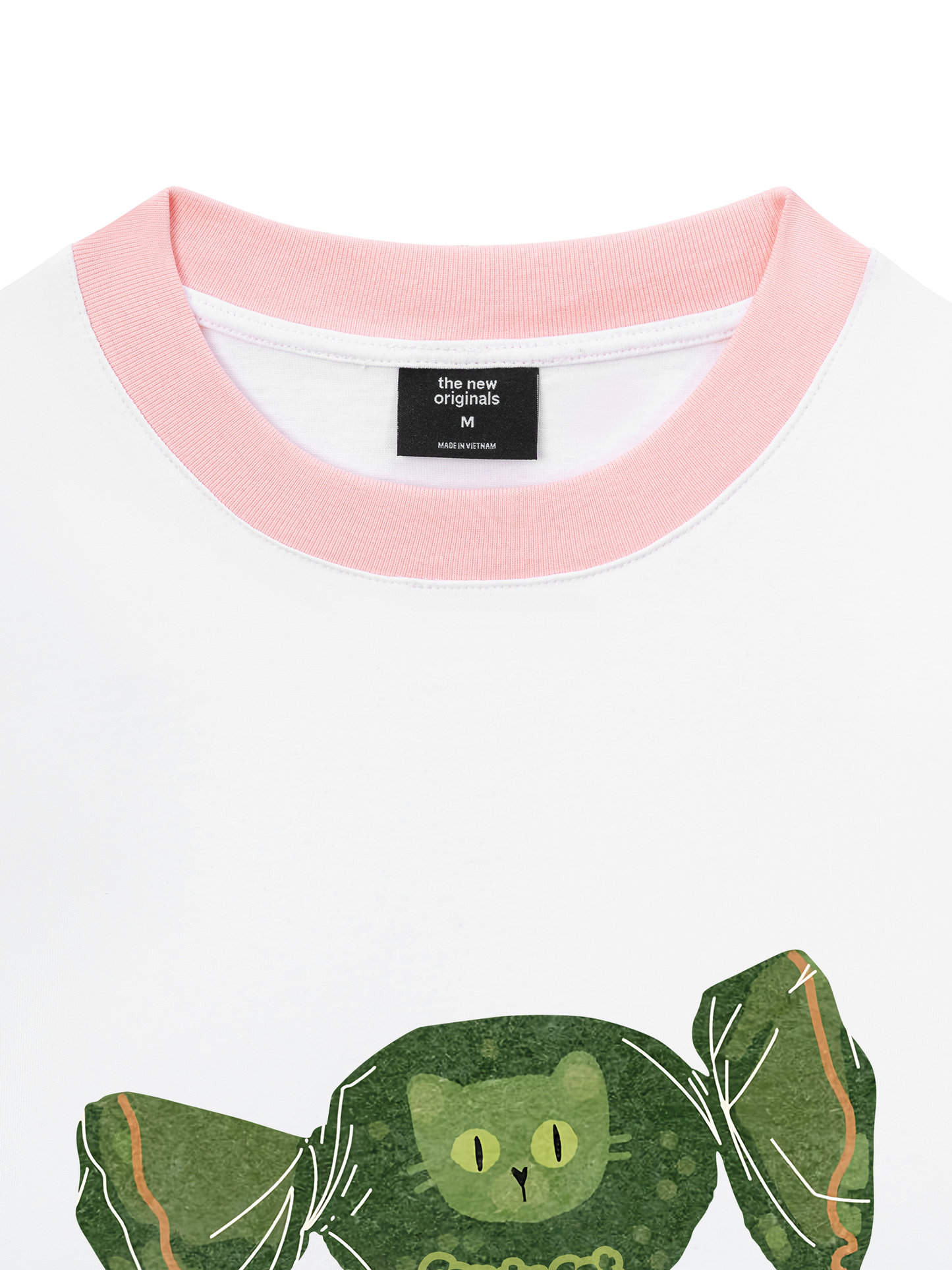 Áo Thun Ringer Relaxed Fit Candy Cat