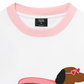 Áo Thun Ringer Relaxed Fit Pink Dachshund