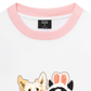 Áo Thun Ringer Relaxed Fit Animal Mood Bestie Puppy And Meow