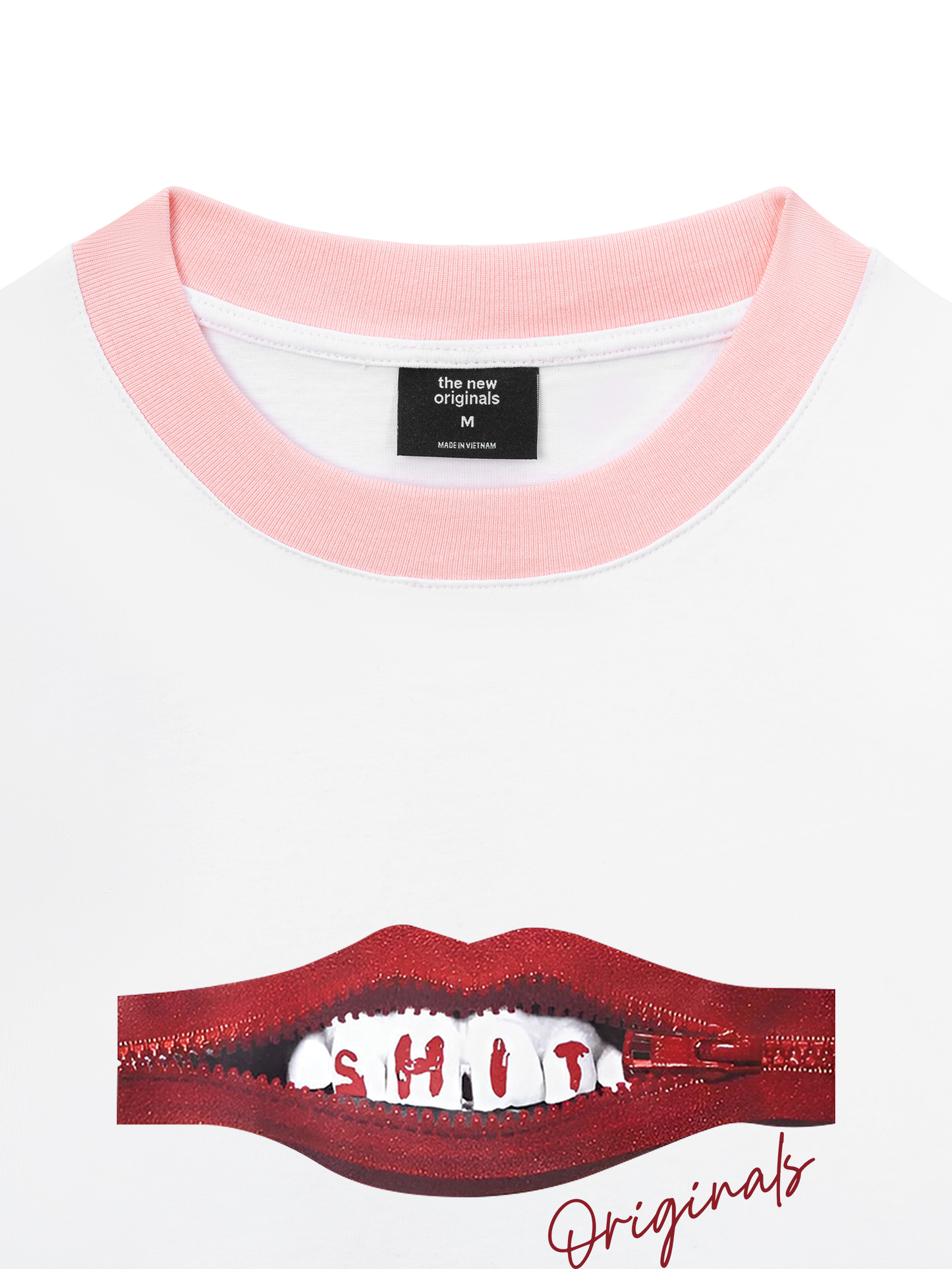 Áo Thun Ringer Relaxed Fit Teeth Zip Classic