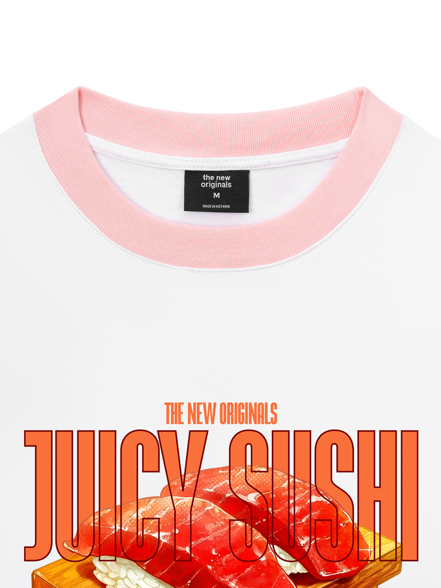 Áo Thun Ringer Relaxed Fit Foody Juicy Sushi