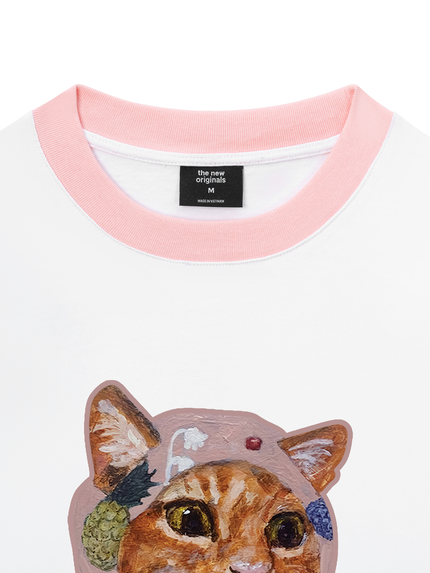 Áo Thun Ringer Relaxed Fit Crazy Cat