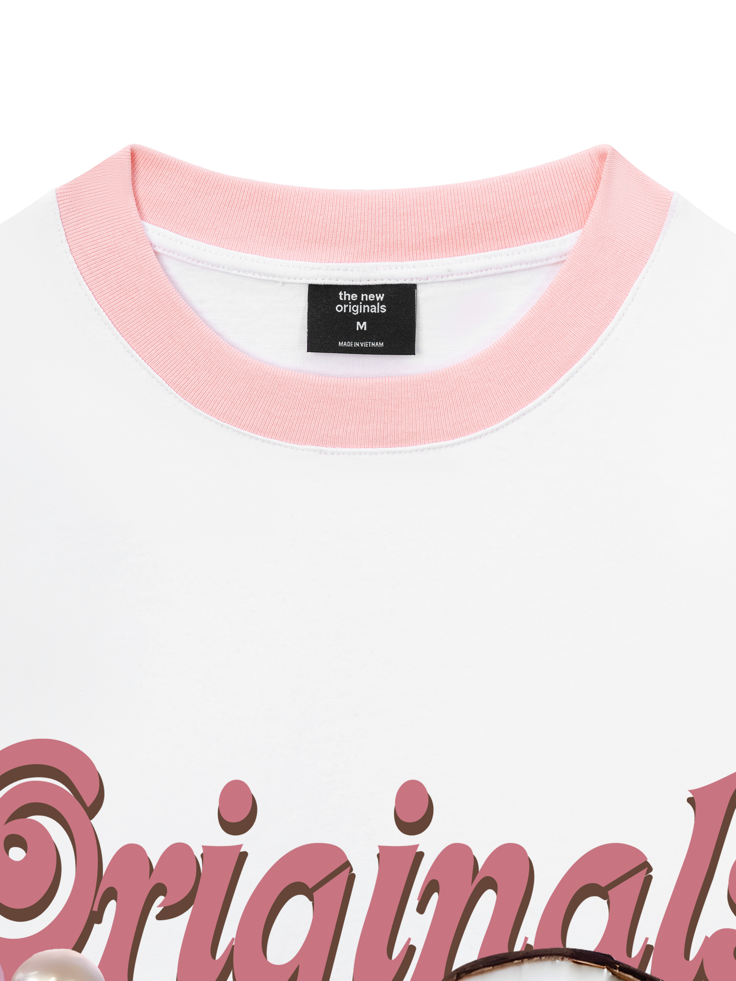 Áo Thun Ringer Relaxed Fit Summer Vibes Pink Girl Beachy