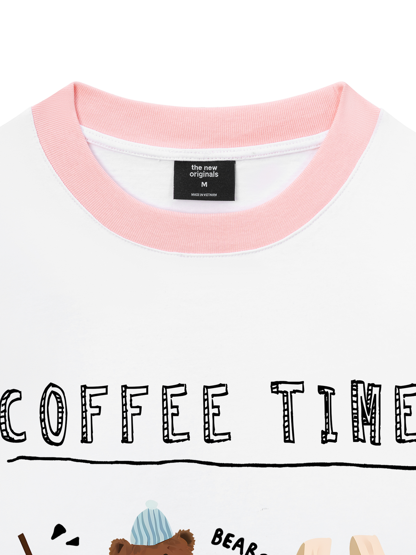 Áo Thun Ringer Relaxed Fit Sweet Pastry Coffee Time