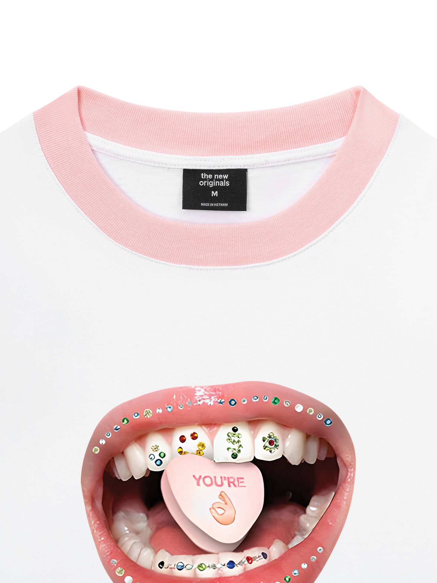 Áo Thun Ringer Relaxed Fit Diamond Grills Pills