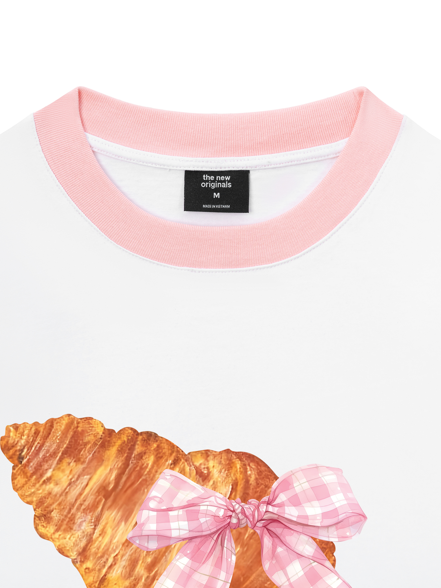 Áo Thun Ringer Relaxed Fit Go Get A Croissant