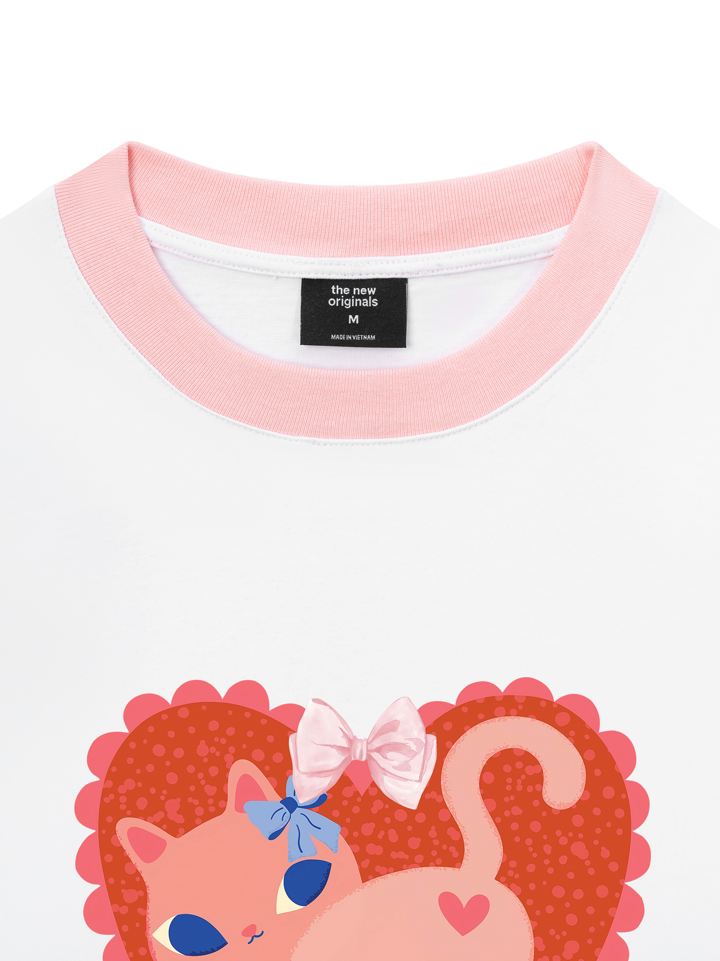 Áo Thun Ringer Relaxed Fit Kitten Kiss