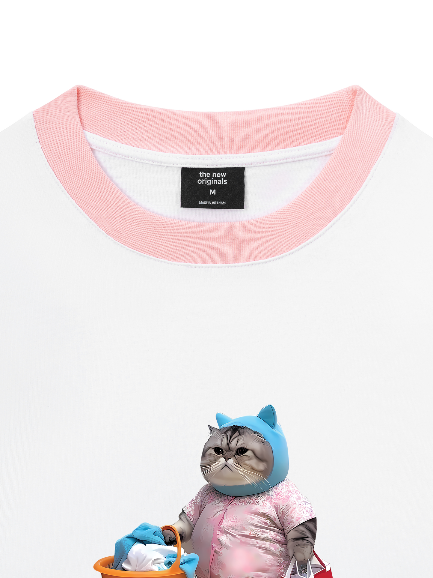 Áo Thun Ringer Relaxed Fit Animal Mood Mommy Meow