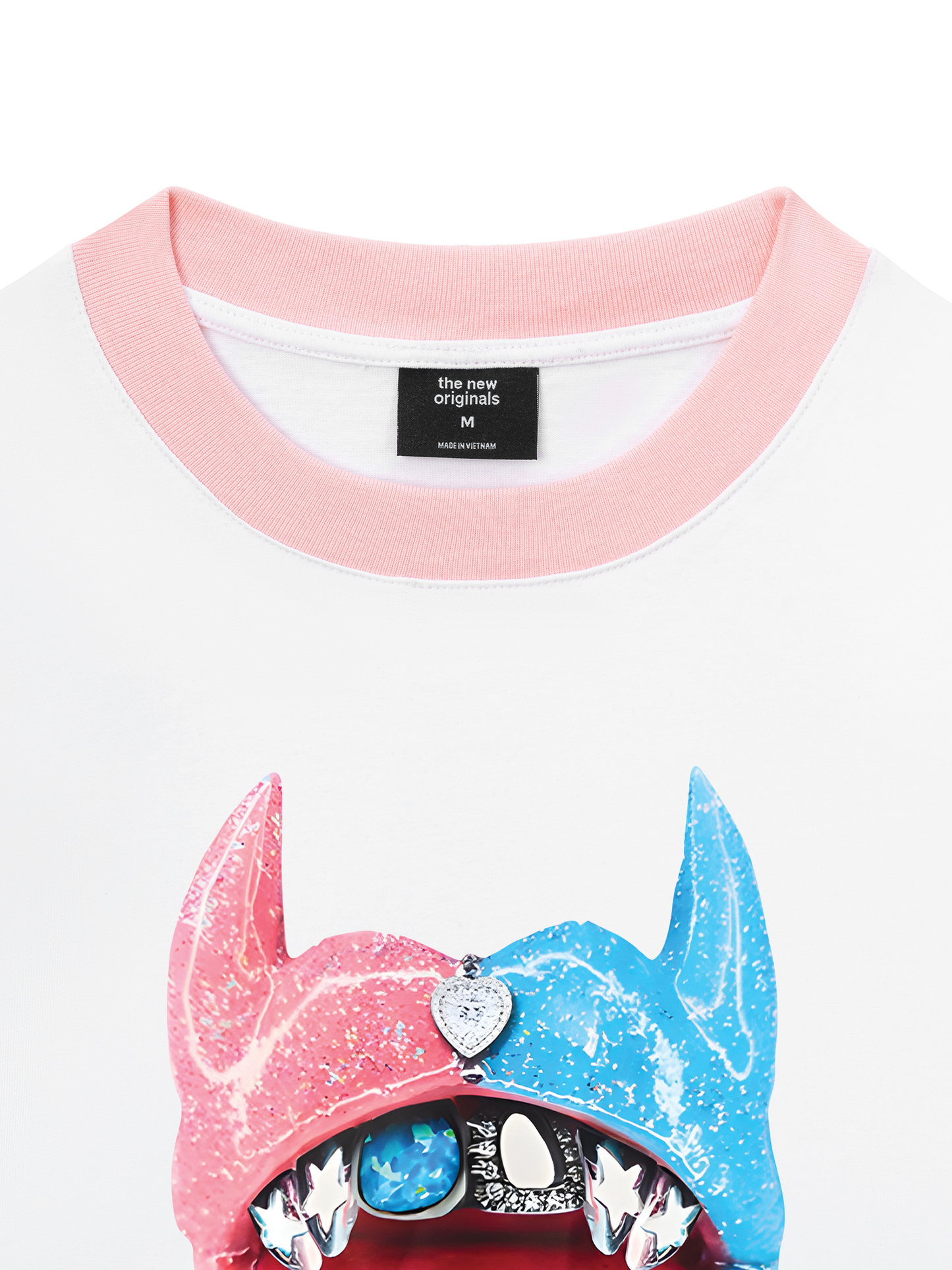 Áo Thun Ringer Relaxed Fit BOUNCE BACK© two-tone devil lip