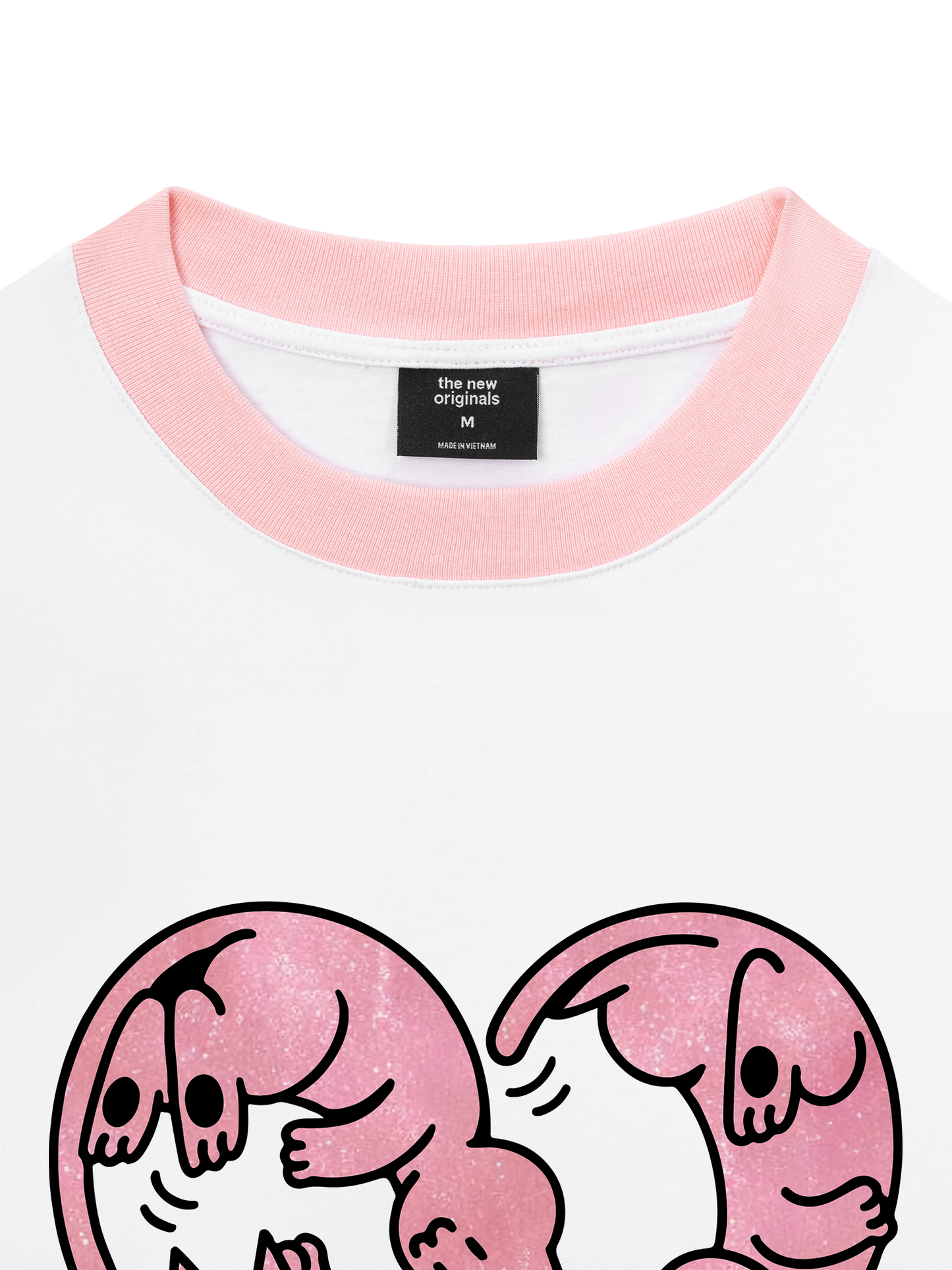 Áo Thun Ringer Relaxed Fit Meow Meow Heart