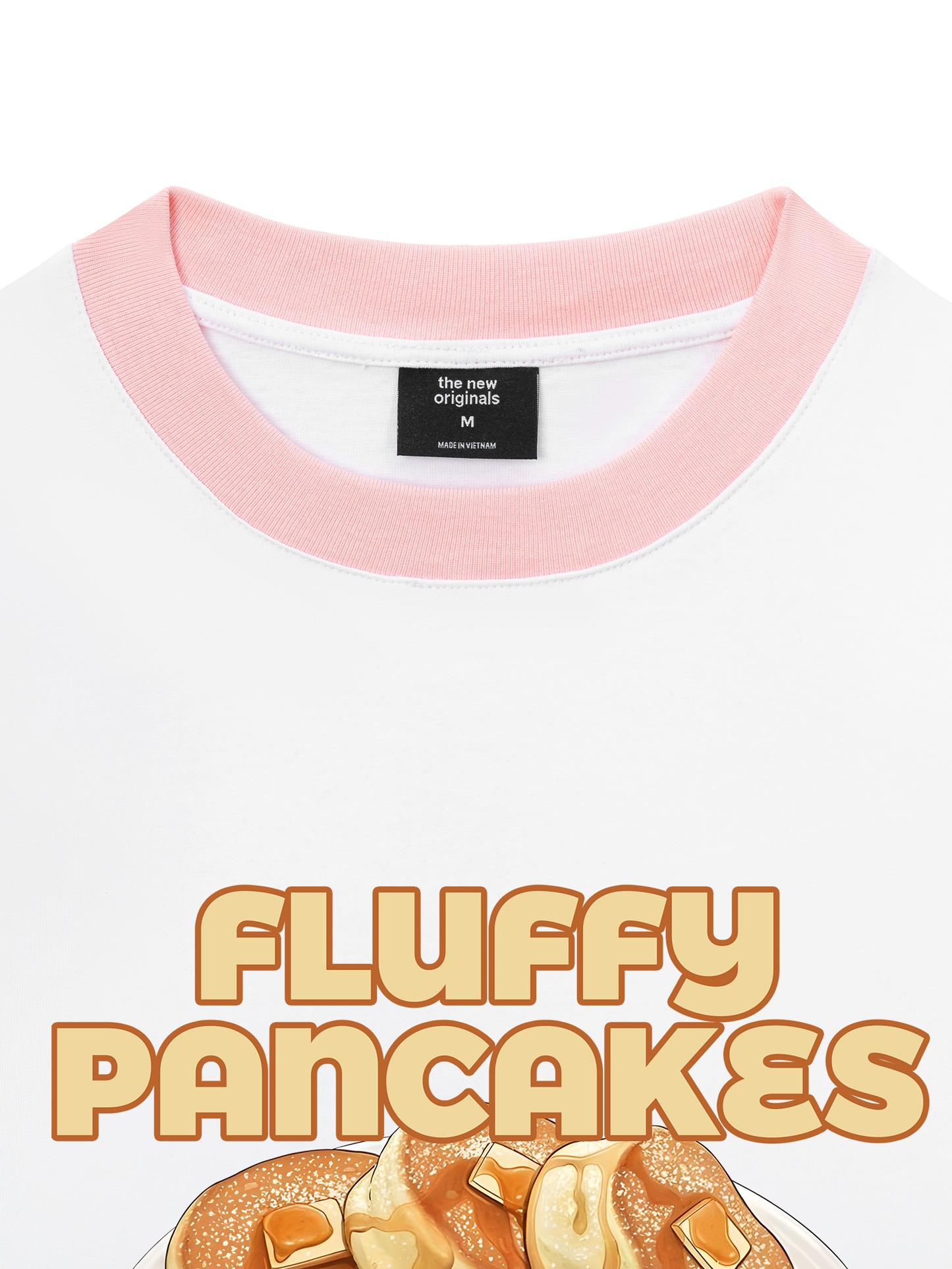 Áo Thun Ringer Relaxed Fit Foody Fluffy Pancakes