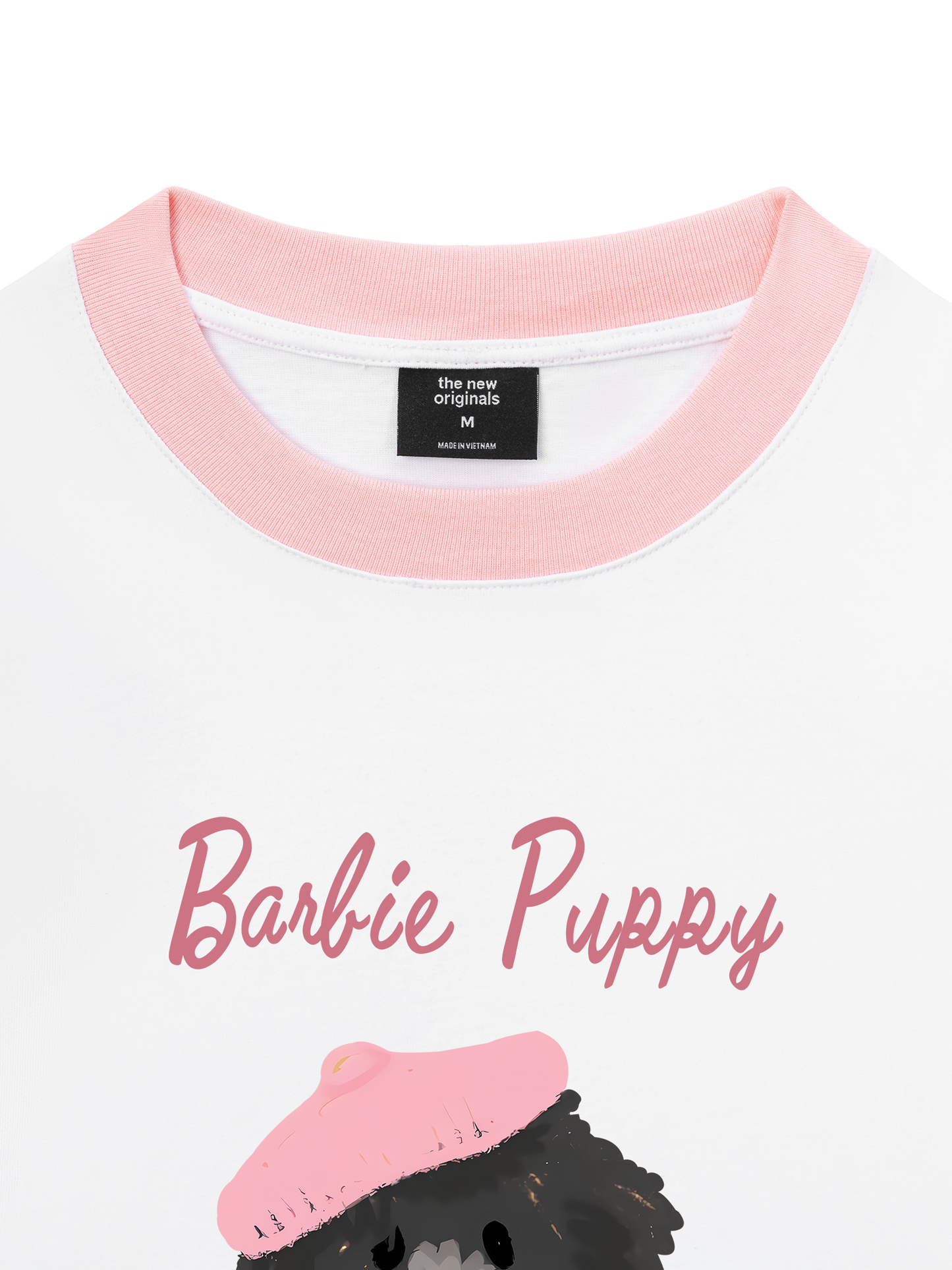 Áo Thun Ringer Relaxed Fit Animal Barbie Puppy