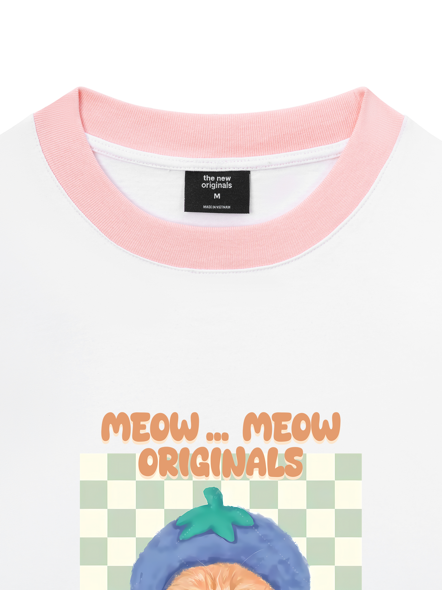 Áo Thun Ringer Relaxed Fit Animal Meow