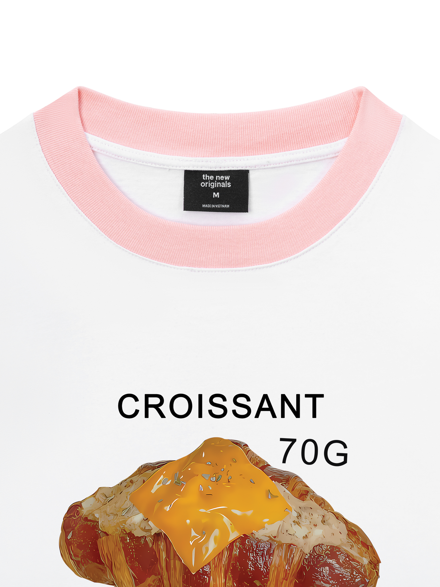 Áo Thun Ringer Relaxed Fit Sweet Pastry Croisant