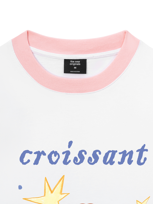 Áo Thun Ringer Relaxed Fit Croissant