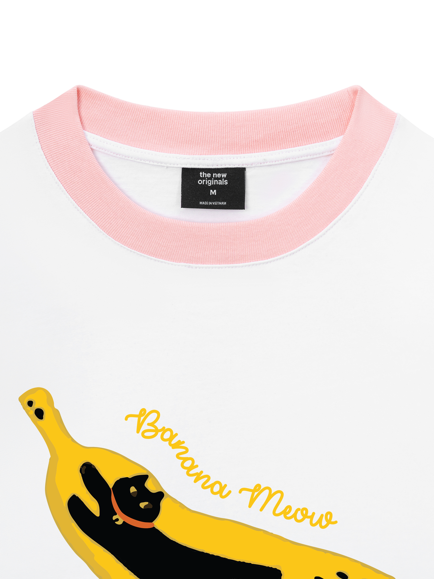 Áo Thun Ringer Relaxed Fit Banana Meow