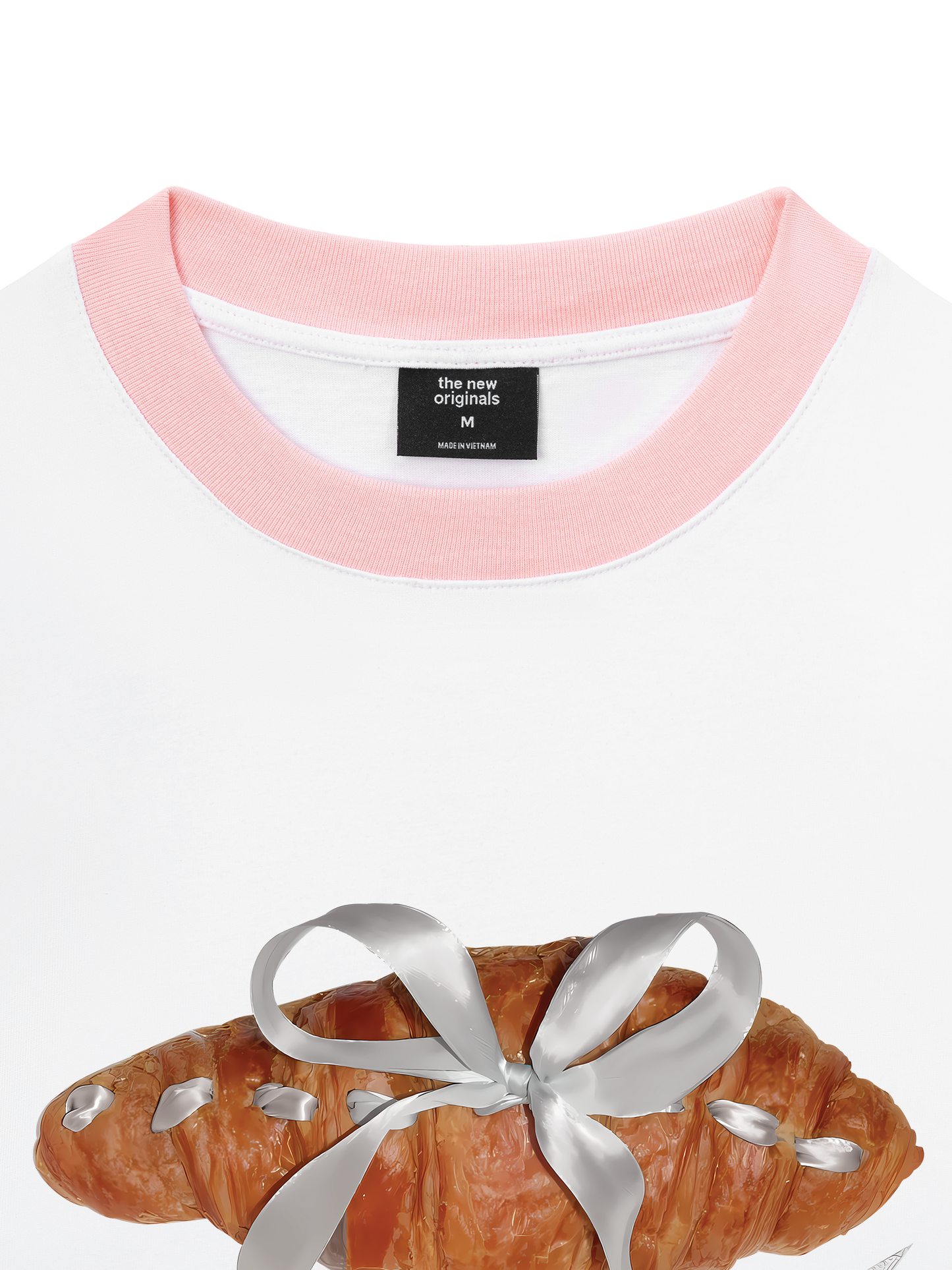 Áo Thun Ringer Relaxed Fit Sweet Pastry Silver Bow