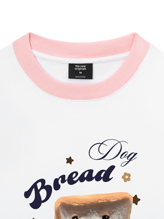 Áo Thun Ringer Relaxed Fit Sweet Pastry Bread Dog