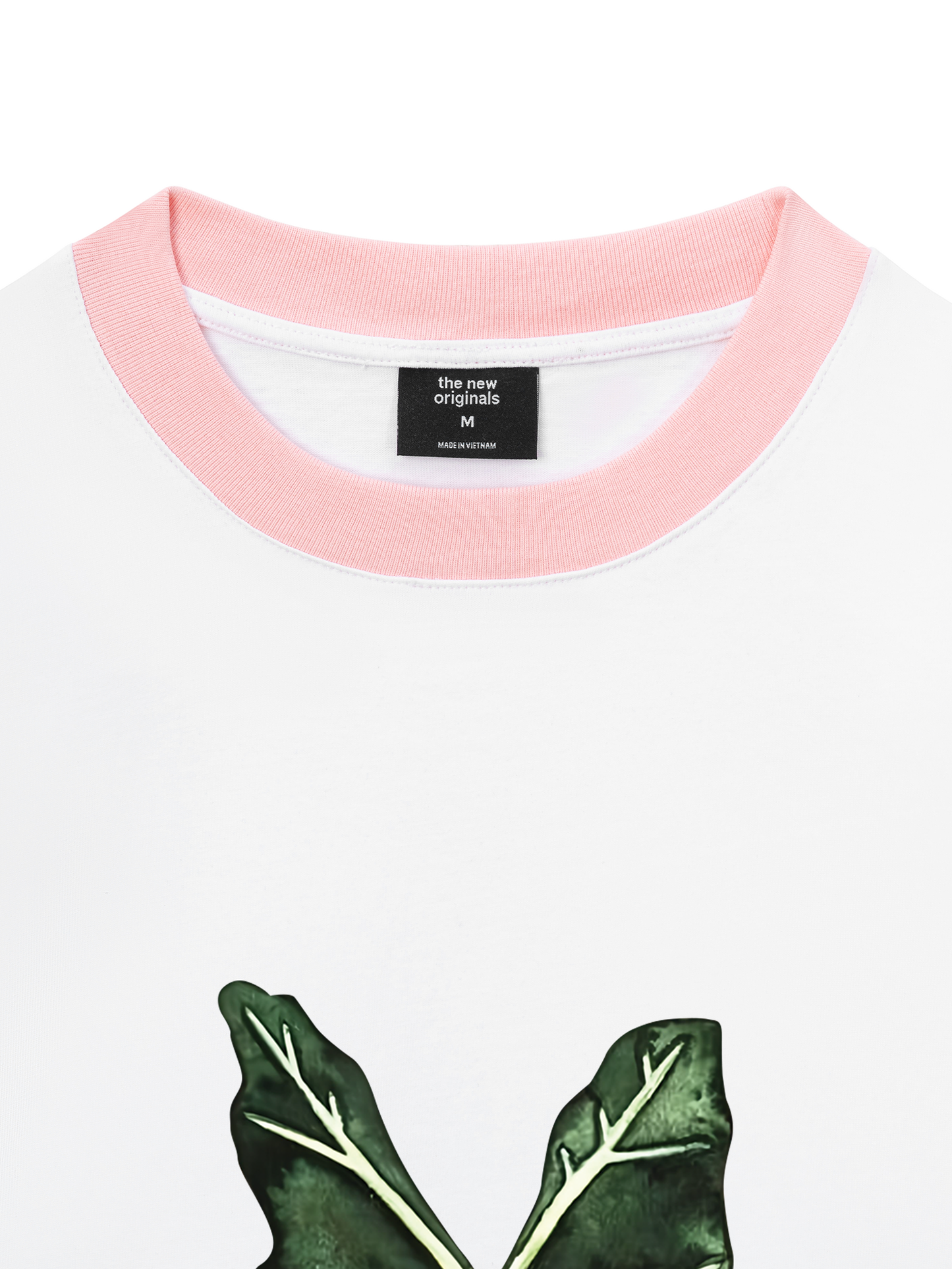 Áo Thun Ringer Relaxed Fit Tropical Alocasia Leaf