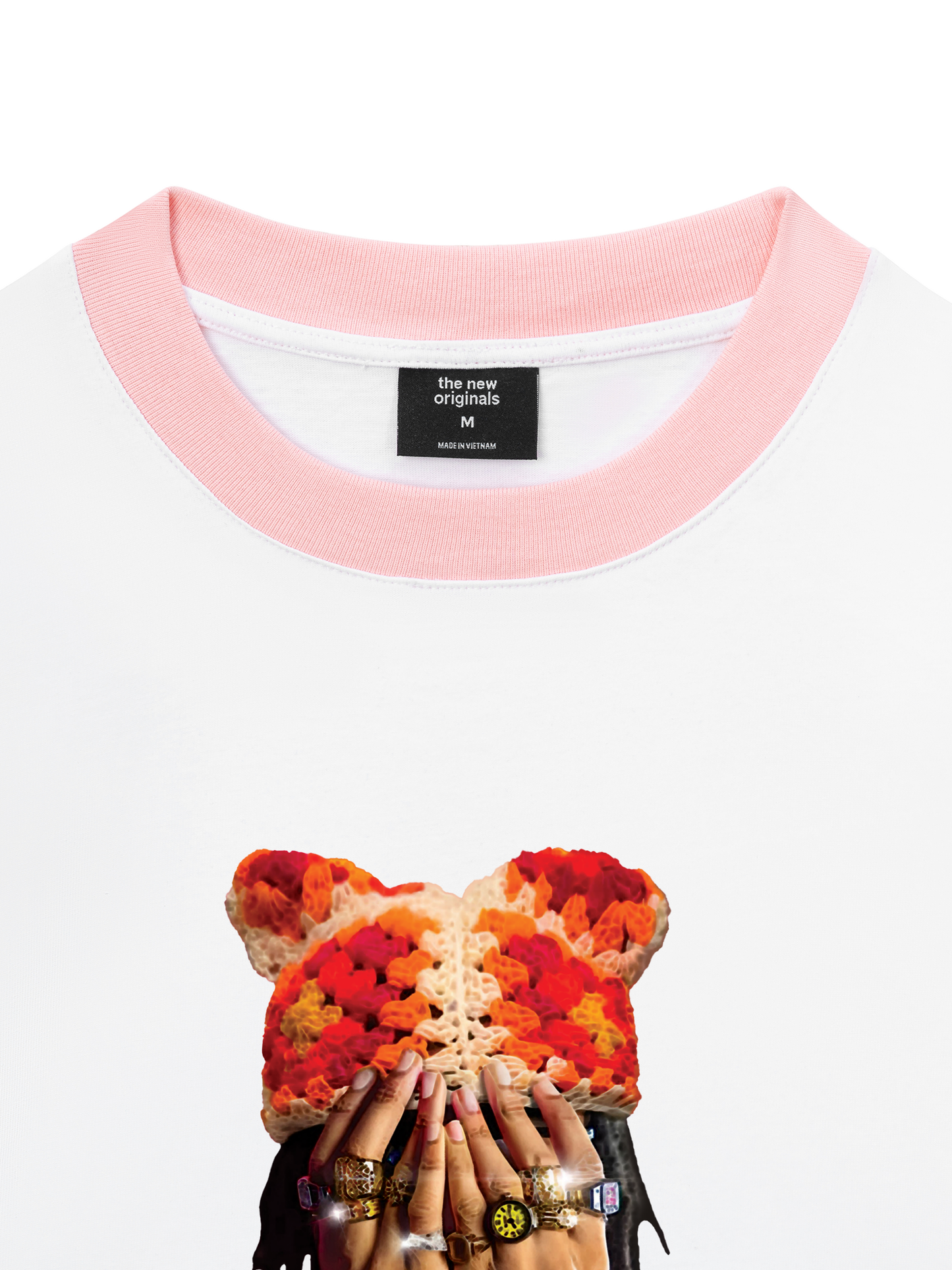 Áo Thun Ringer Relaxed Fit Jewel Ring & Orange Kitty Cap Wash