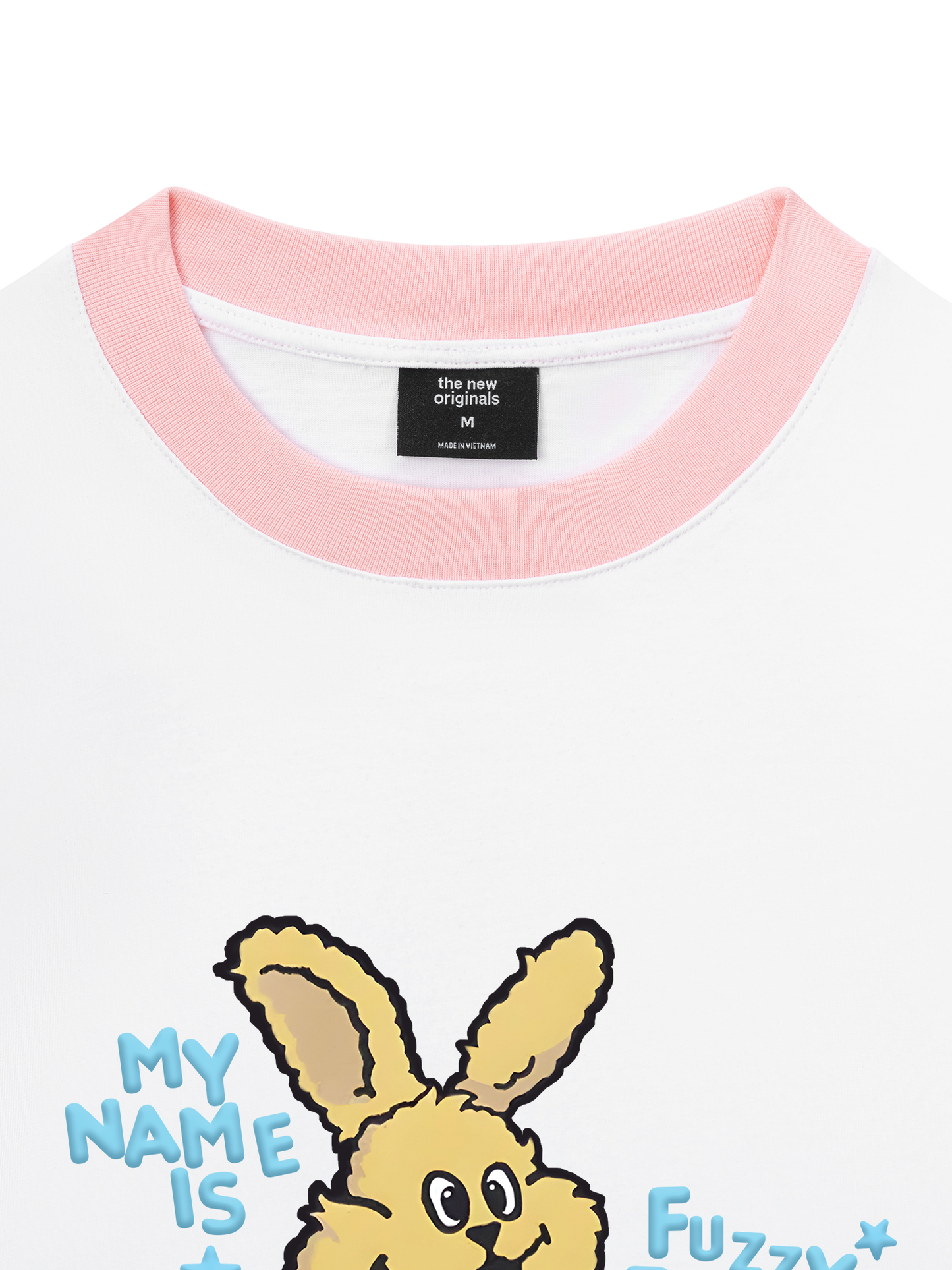 Áo Thun Ringer Relaxed Fit My Name Is Fuzzy Rabbit