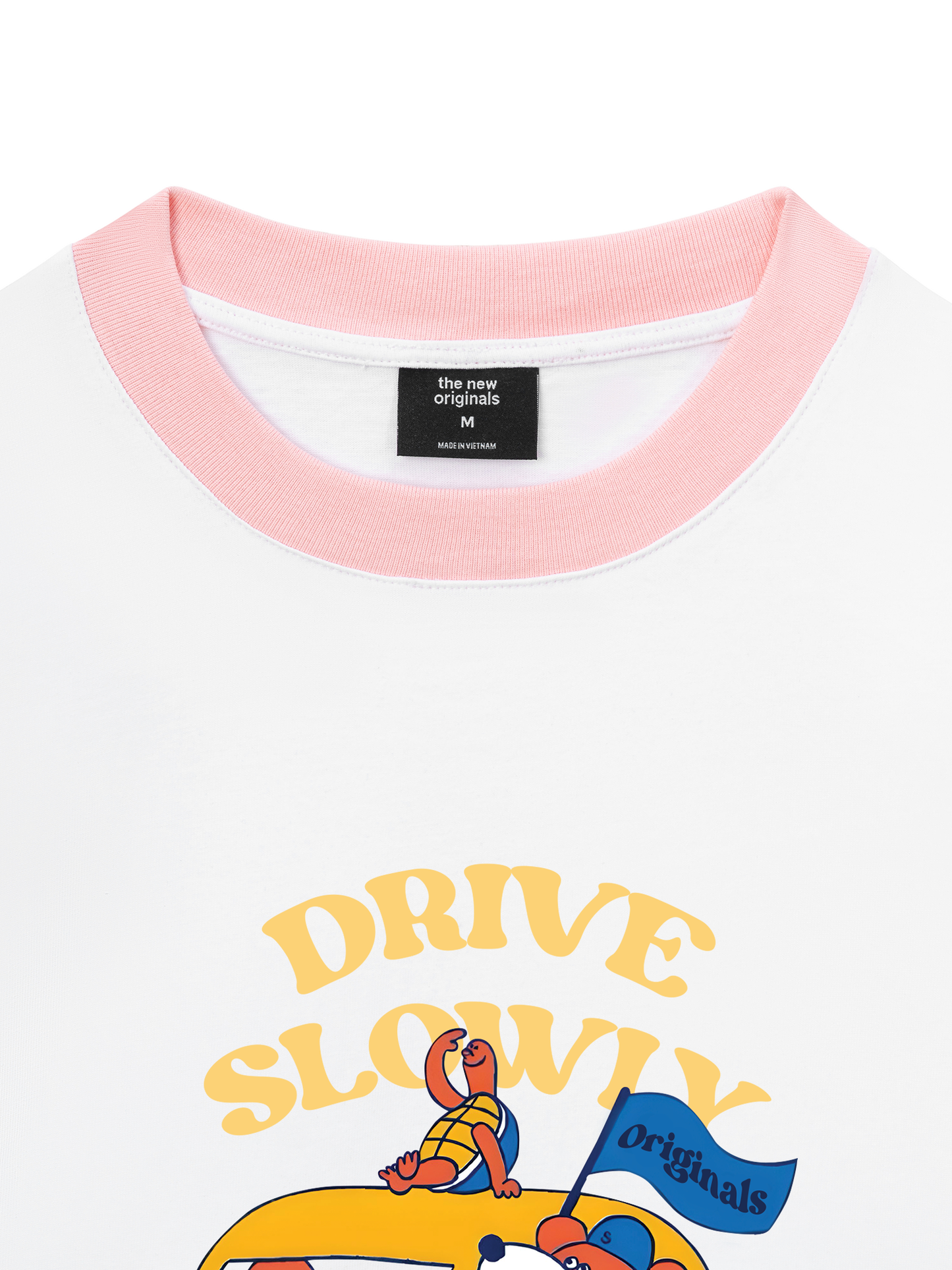 Áo Thun Ringer Relaxed Fit Drive Slowly_