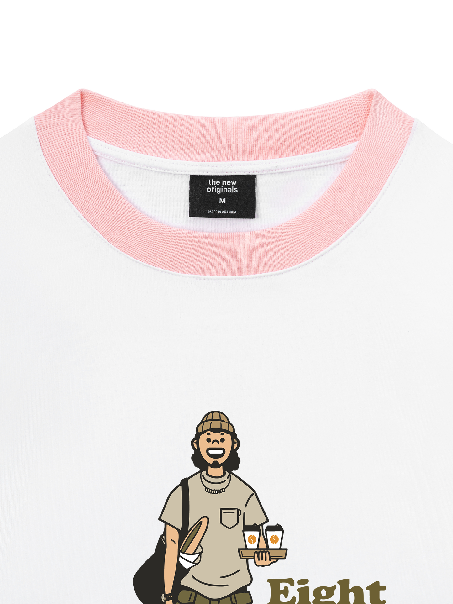 Áo Thun Ringer Relaxed Fit Go Out Coffee & Bread