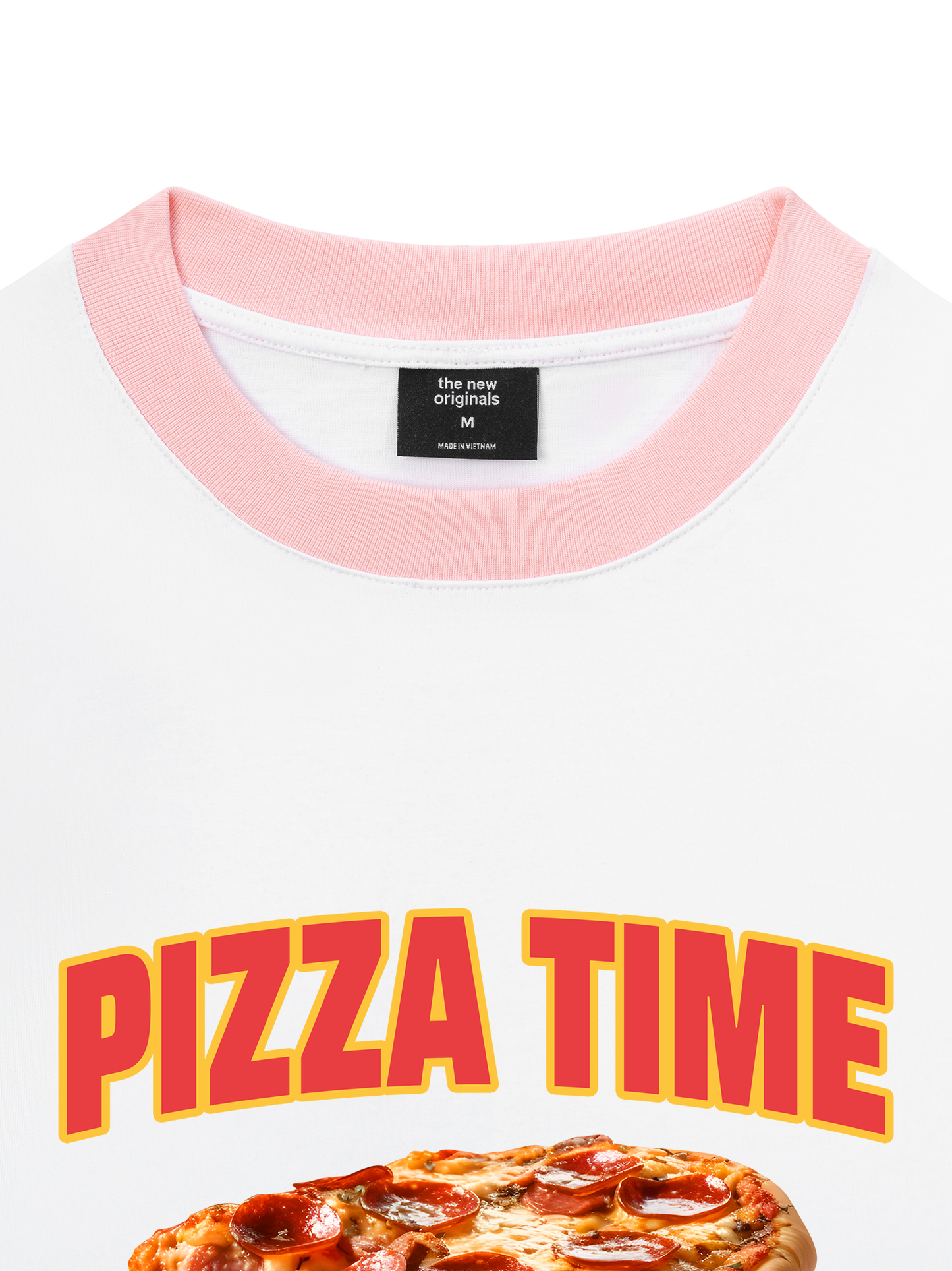 Áo Thun Ringer Relaxed Fit Foody Pizza Time