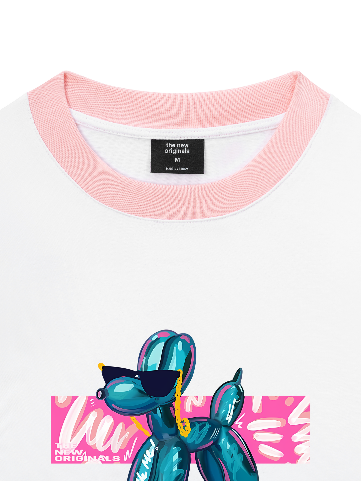 Áo Thun Ringer Relaxed Fit Balloon Dog Walk Me