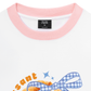 Áo Thun Ringer Relaxed Fit Sweet Pastry BLue Plaid Bow