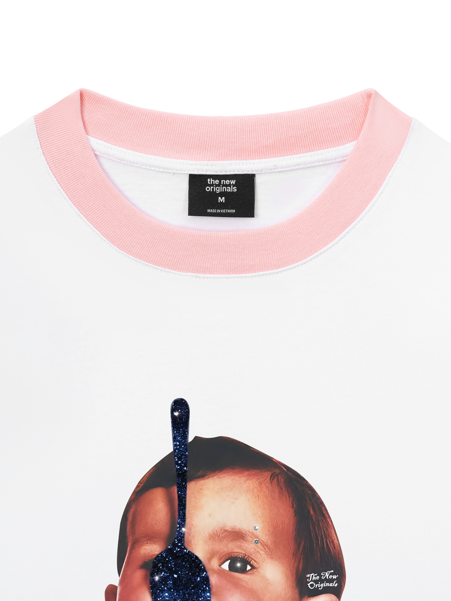 Áo Thun Ringer Relaxed Fit Funny spoon-covered face boy