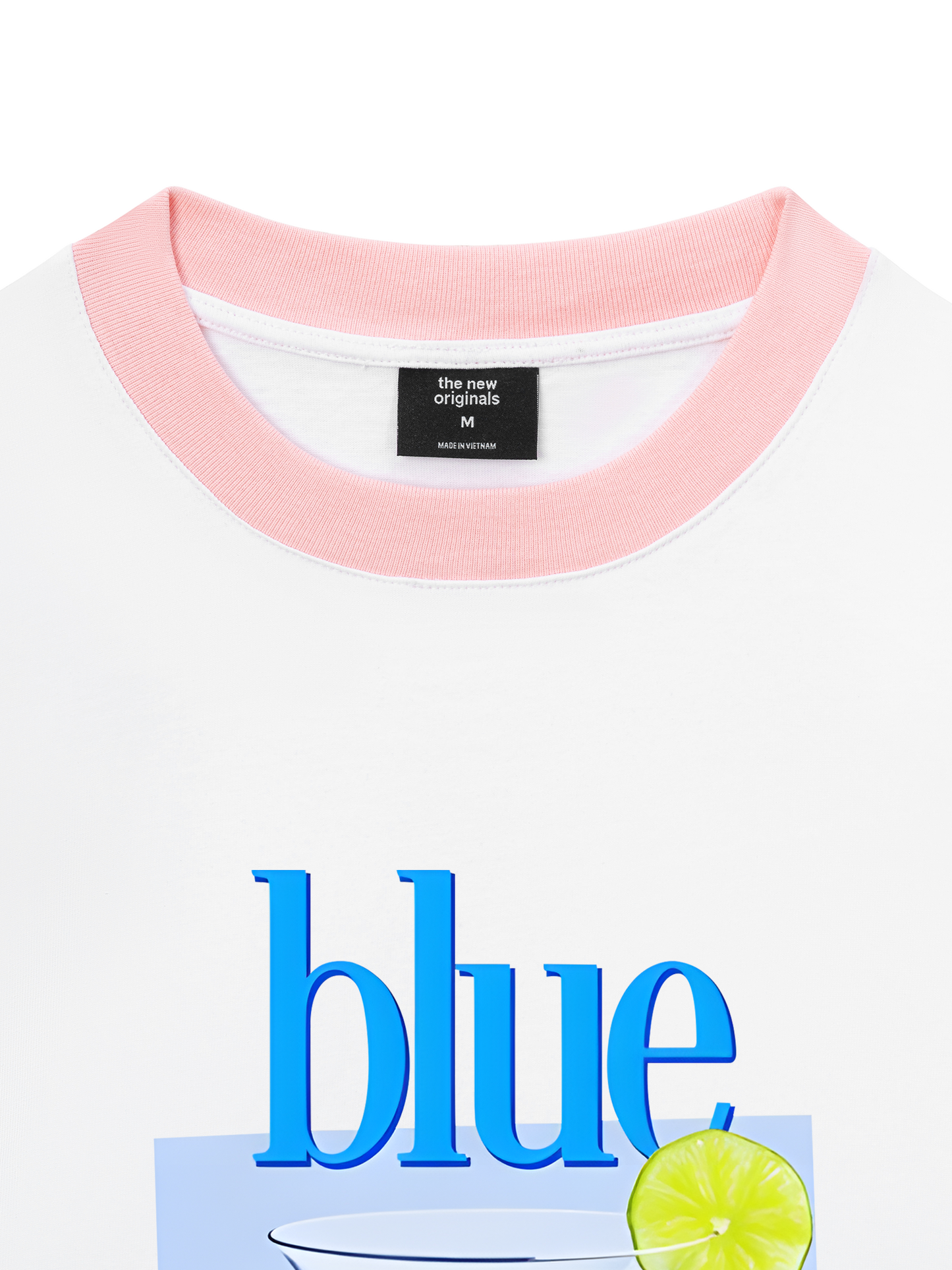 Áo Thun Ringer Relaxed Fit Fresh Blue Lagoon