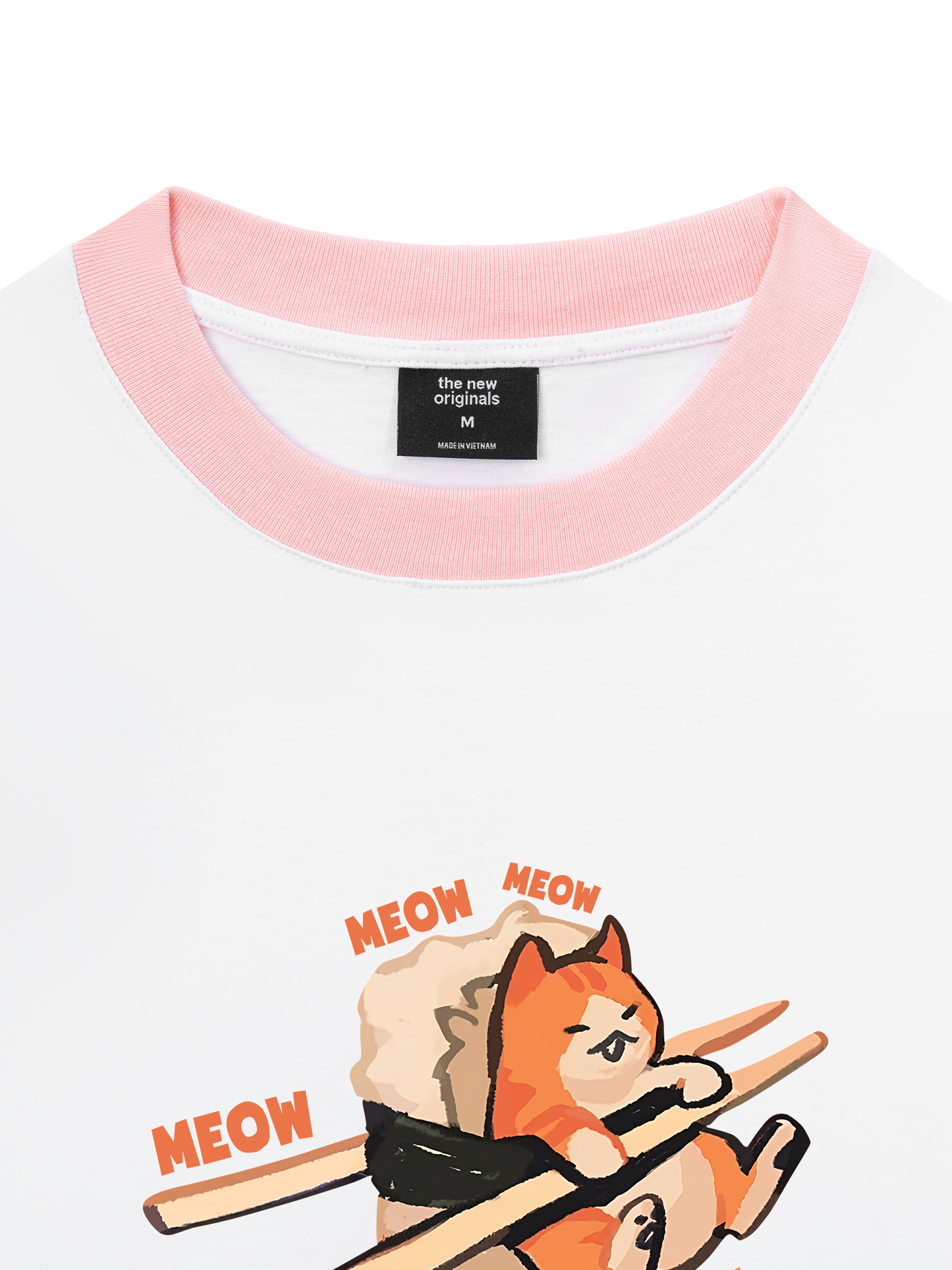 Áo Thun Ringer Relaxed Fit Sushi Meow