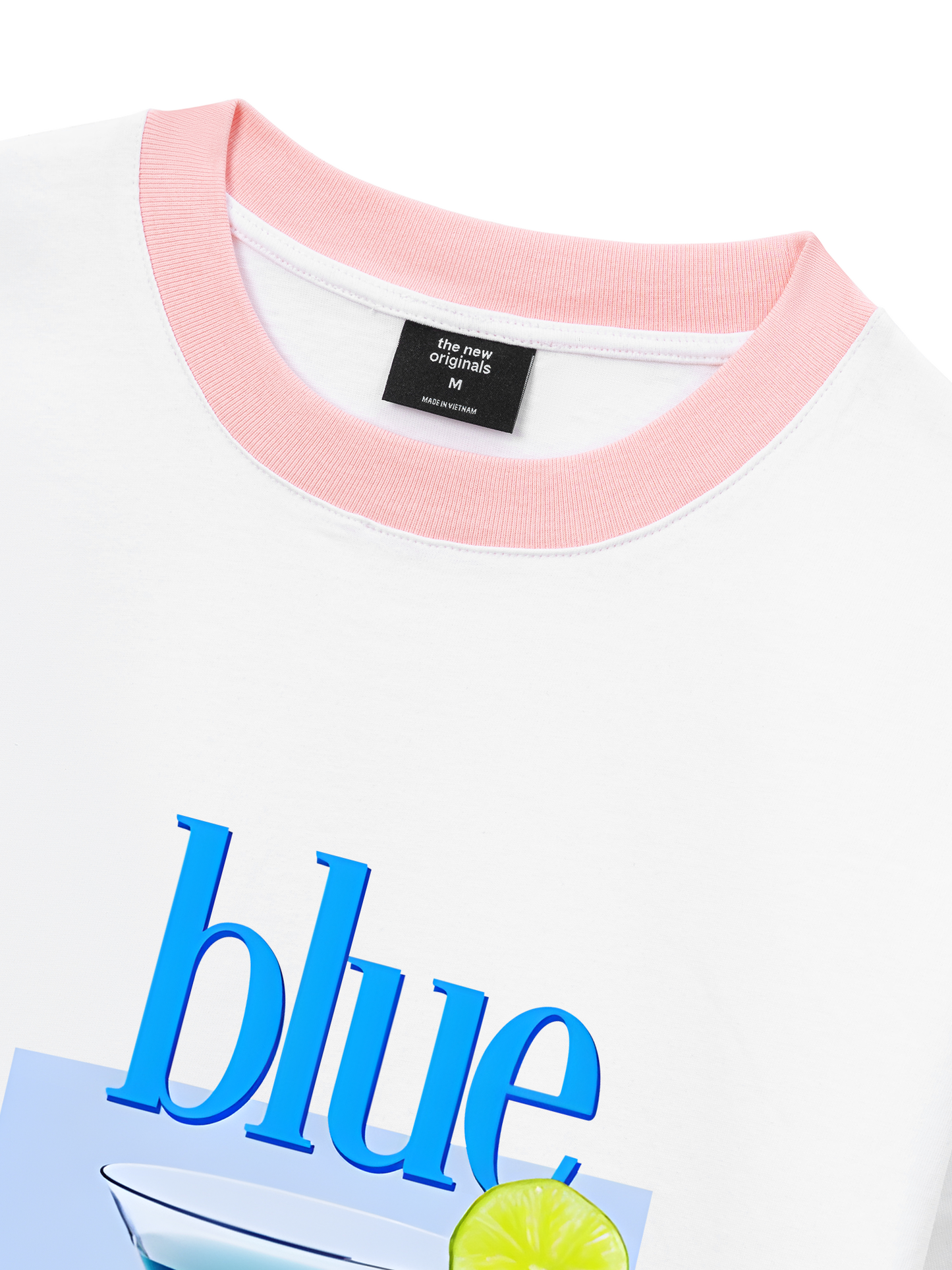 Áo Thun Ringer Relaxed Fit Fresh Blue Lagoon