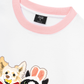 Áo Thun Ringer Relaxed Fit Animal Mood Bestie Puppy And Meow