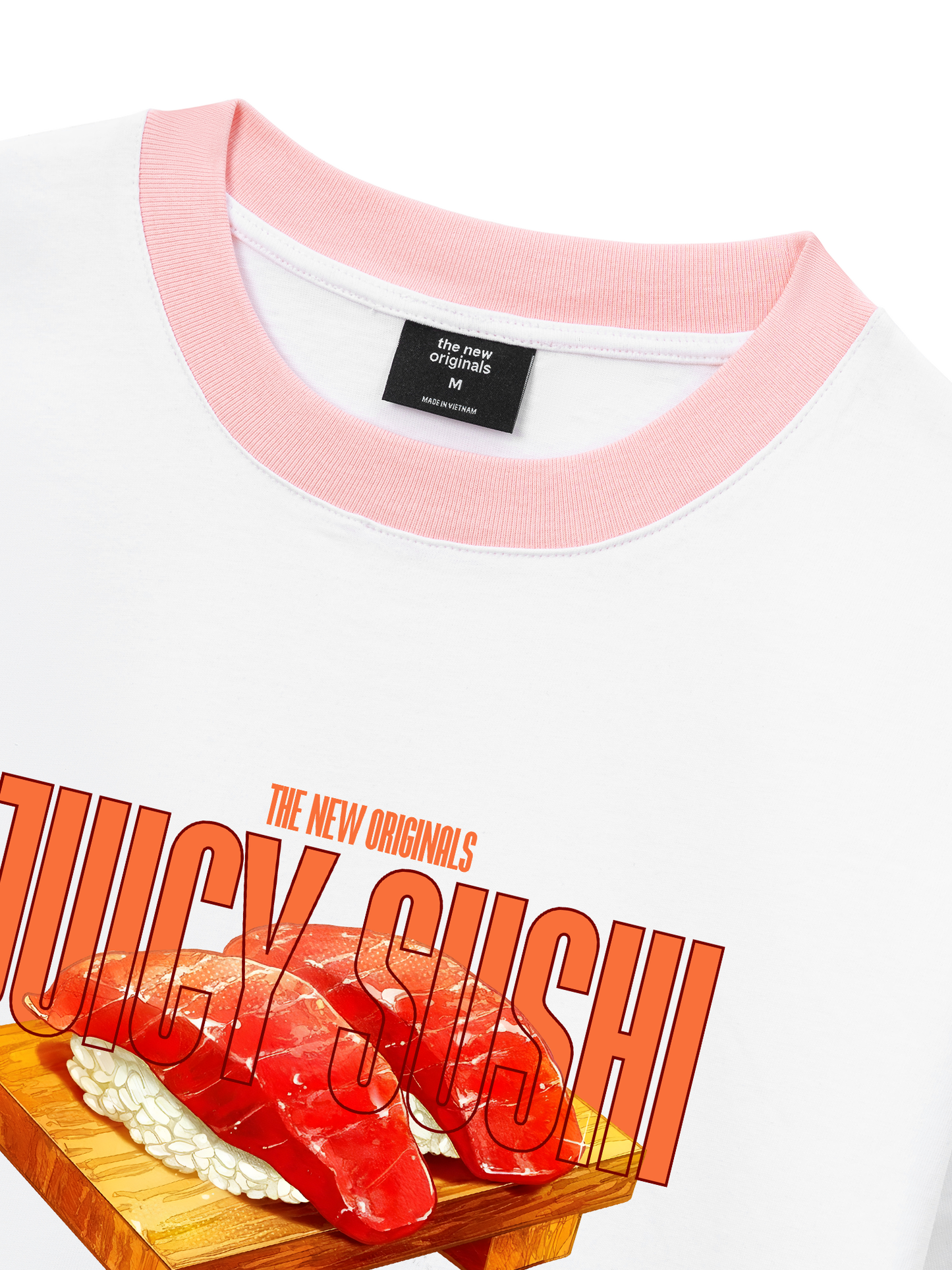 Áo Thun Ringer Relaxed Fit Foody Juicy Sushi