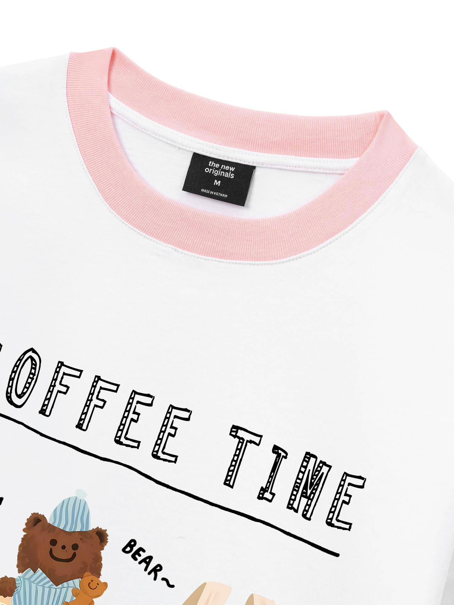 Áo Thun Ringer Relaxed Fit Sweet Pastry Coffee Time