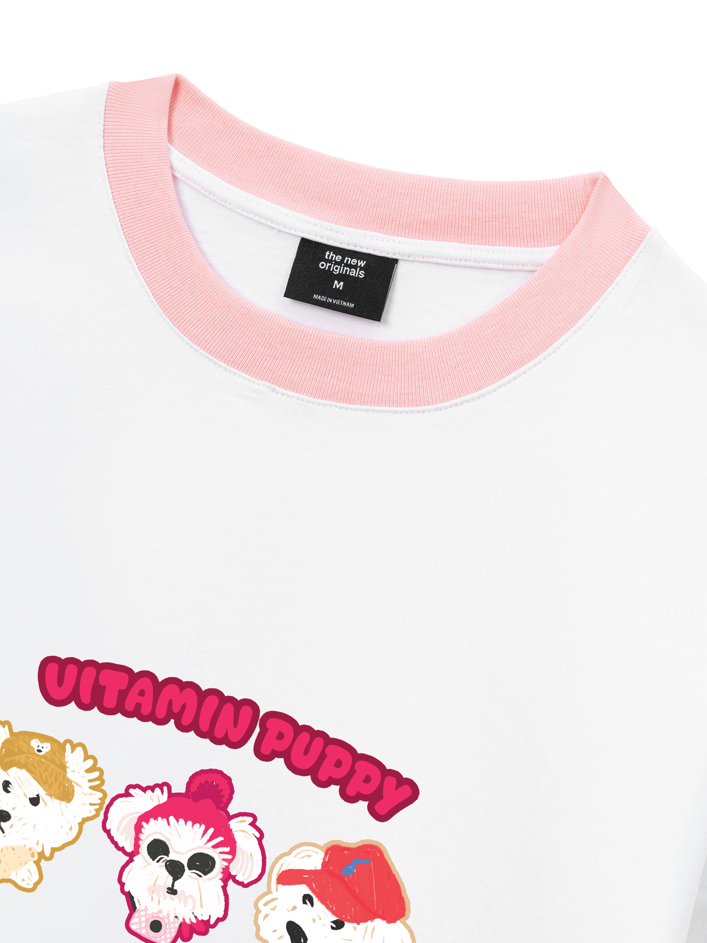 Áo Thun Ringer Relaxed Fit Animal Mood Viatmin Puppy