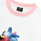 Áo Thun Ringer Relaxed Fit - Handheld colorful rhinestone art heart