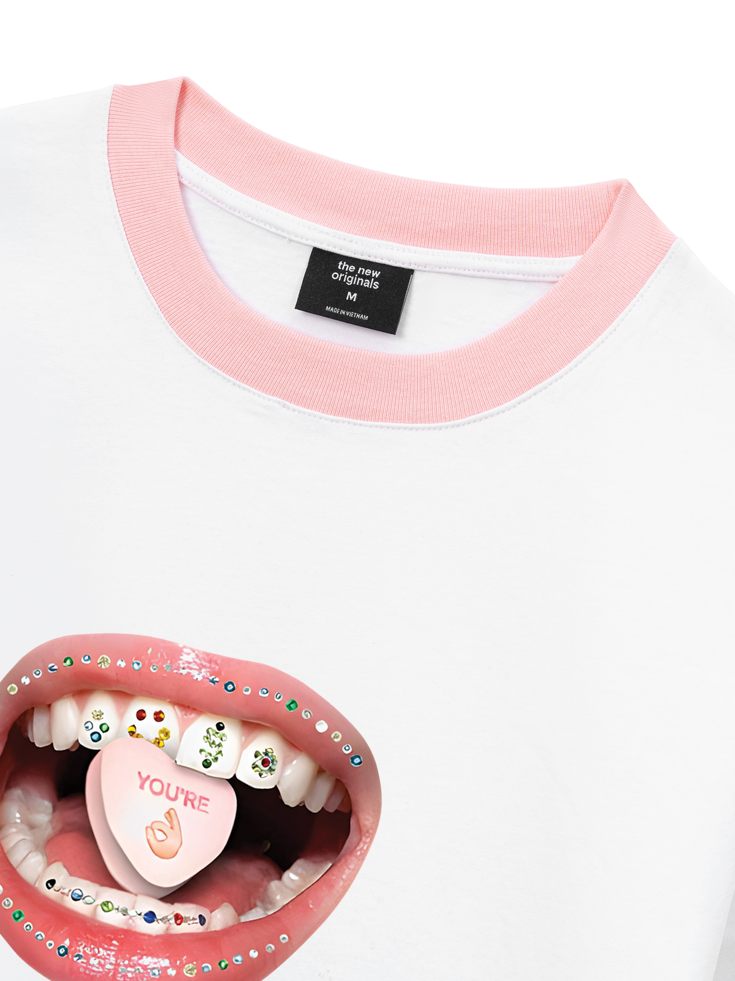 Áo Thun Ringer Relaxed Fit Diamond Grills Pills