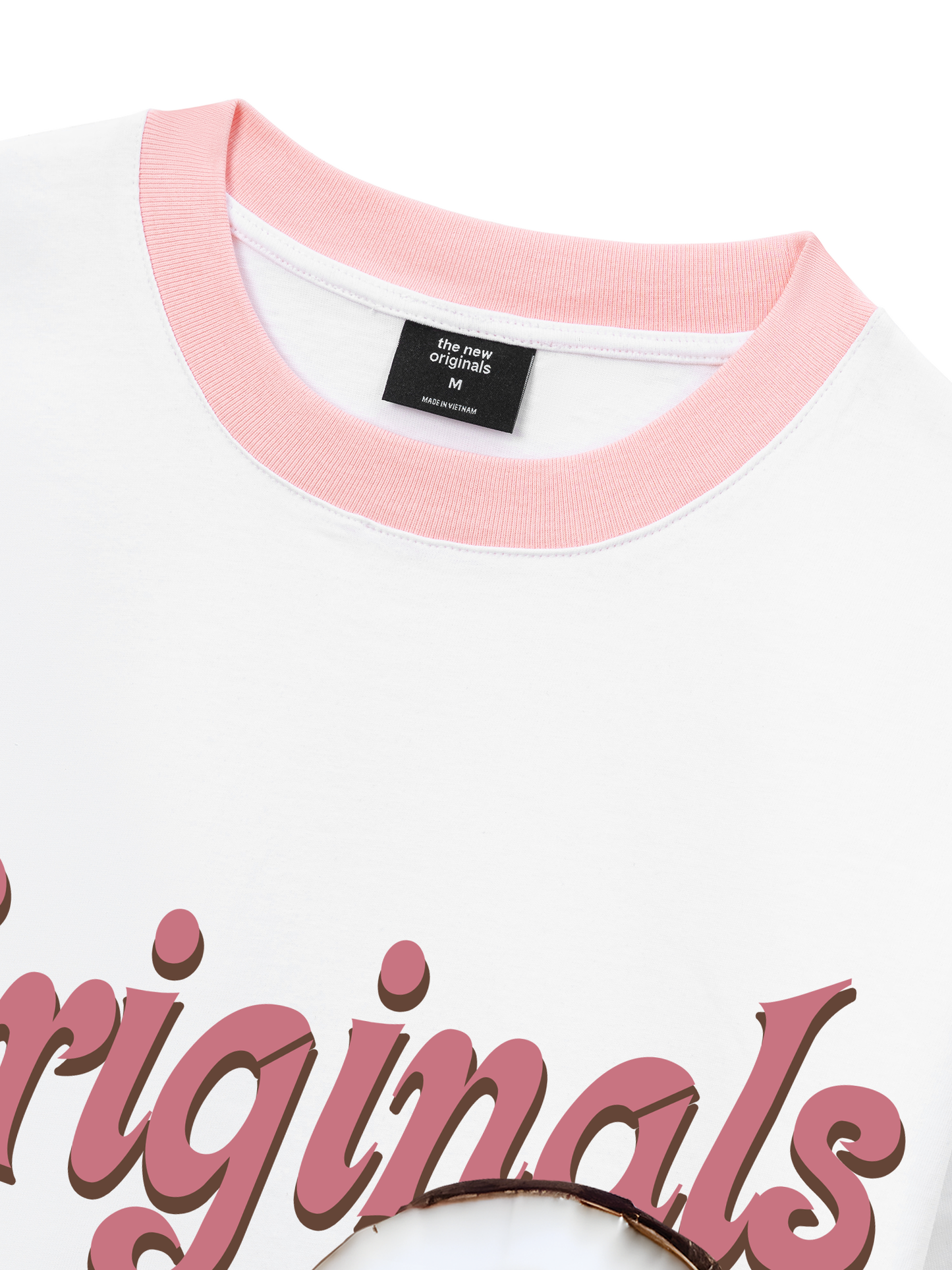 Áo Thun Ringer Relaxed Fit Summer Vibes Pink Girl Beachy