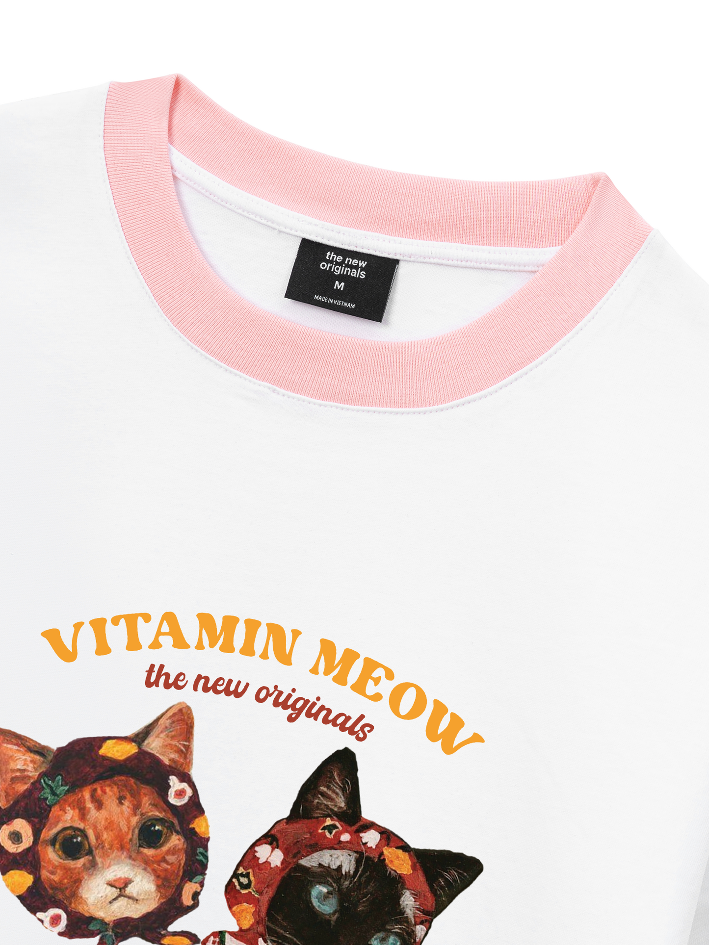 Áo Thun Ringer Relaxed Fit Vitamin Meow